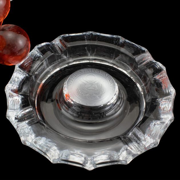 United States Senate Seal Crystal Ashtray by Fostoria Mid-20th Century