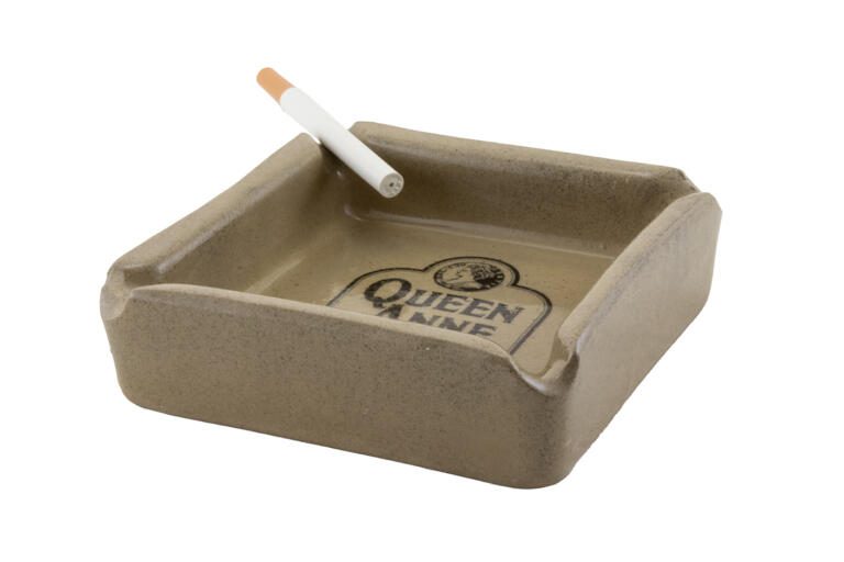 Vintage Queen Anne Whisky English Stoneware Ashtray