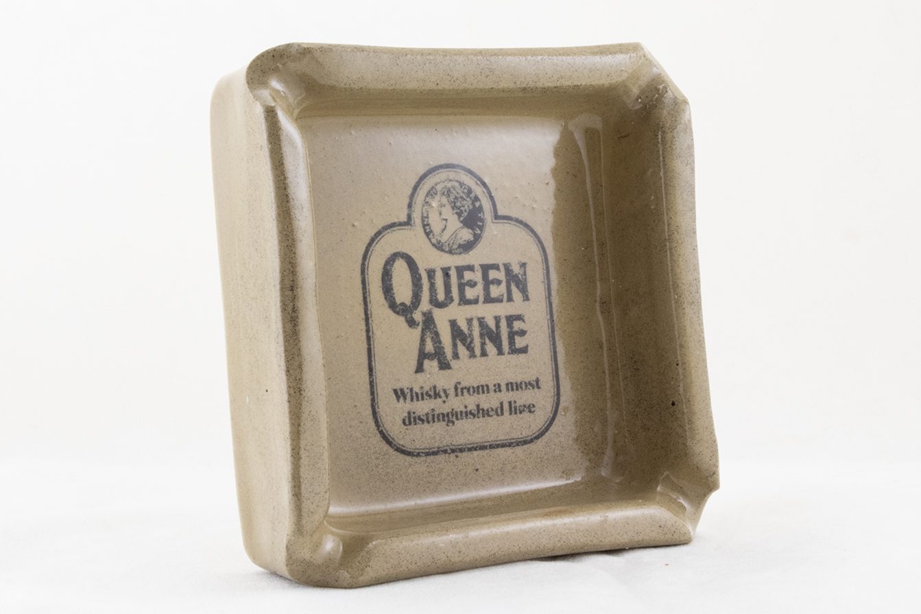 Vintage Queen Anne Whisky English Stoneware Ashtray by Moira
