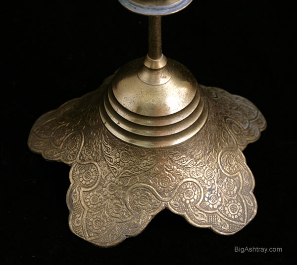 Antique Arts and Crafts Brass Standing Ashtray - Image 4
