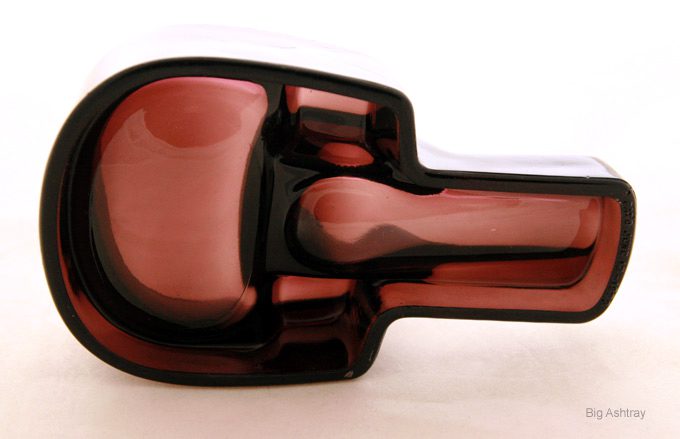 Antique Pipe Holder in Amethyst Glass