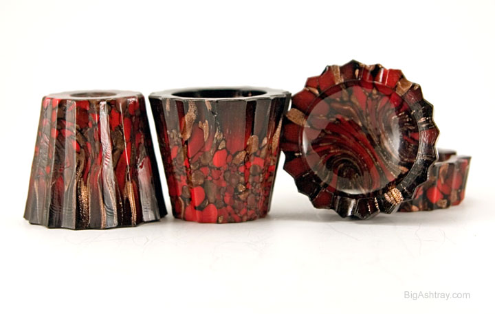 Italian Art Glass Smoking Accessory Set 1950s Ashtrays and Holders - Image 4