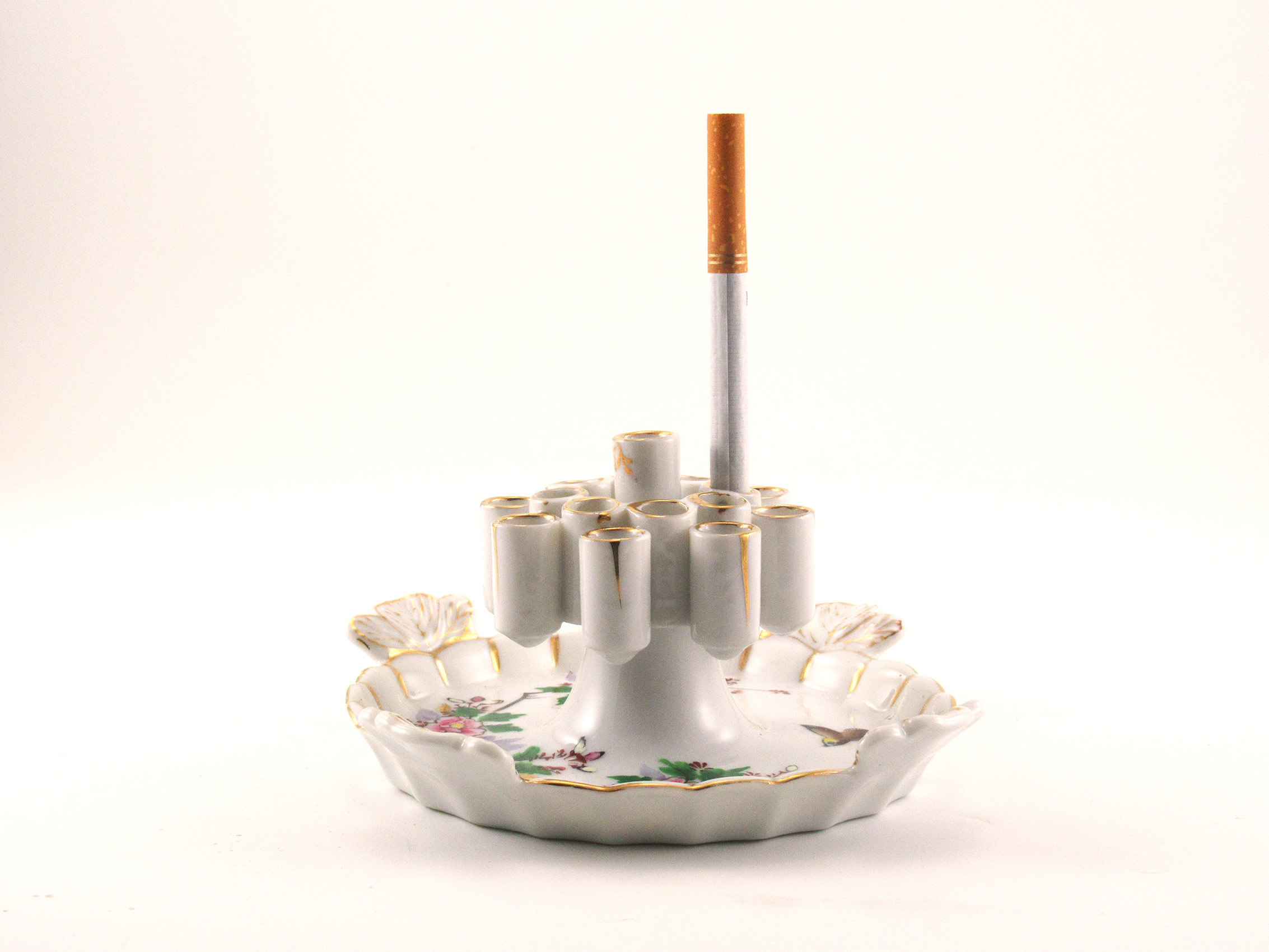 Occupied Japan Hand-Painted China Smoke Dispenser - Image 2