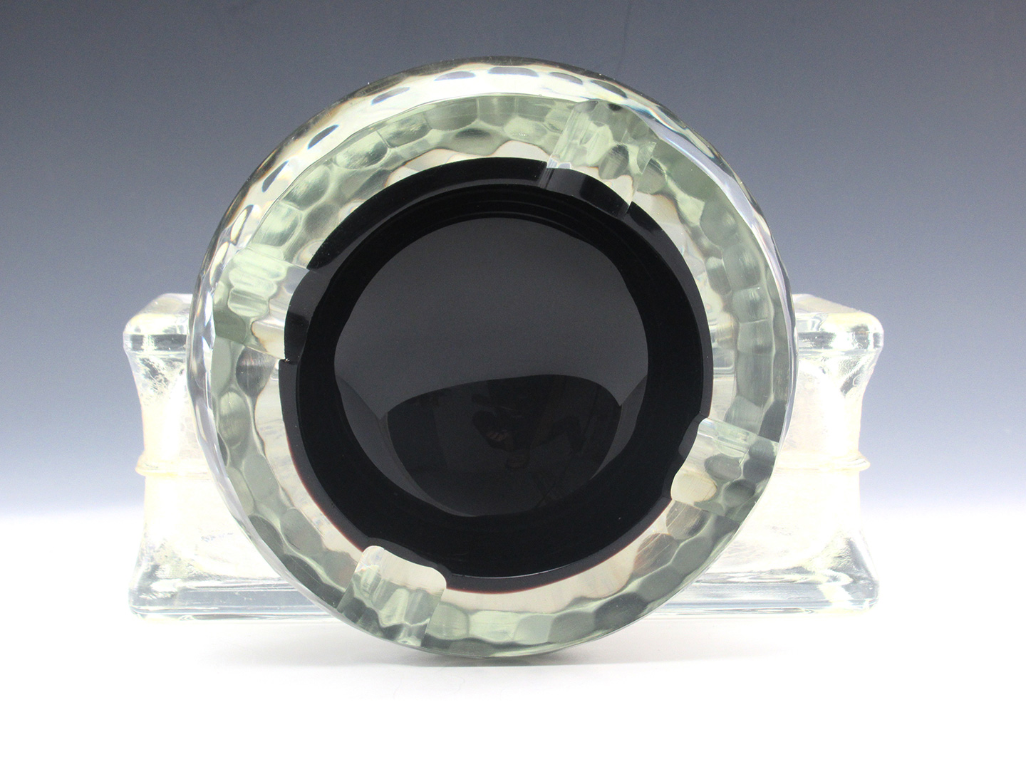 Rare Battuto Cut Glass Art Deco Ashtray from Italy - Image 3