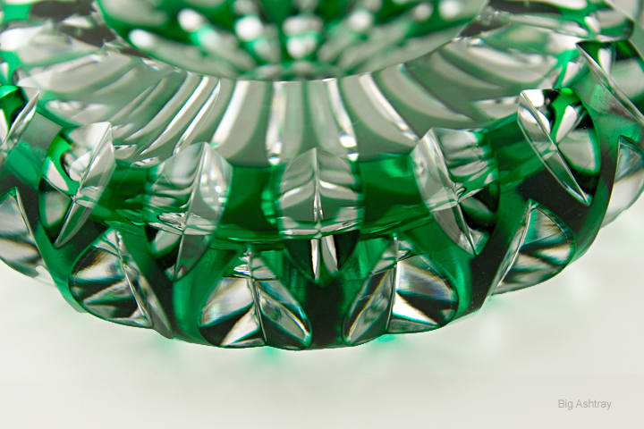 Art Nouveau Overlay Cut Crystal Ashtray - Image 5