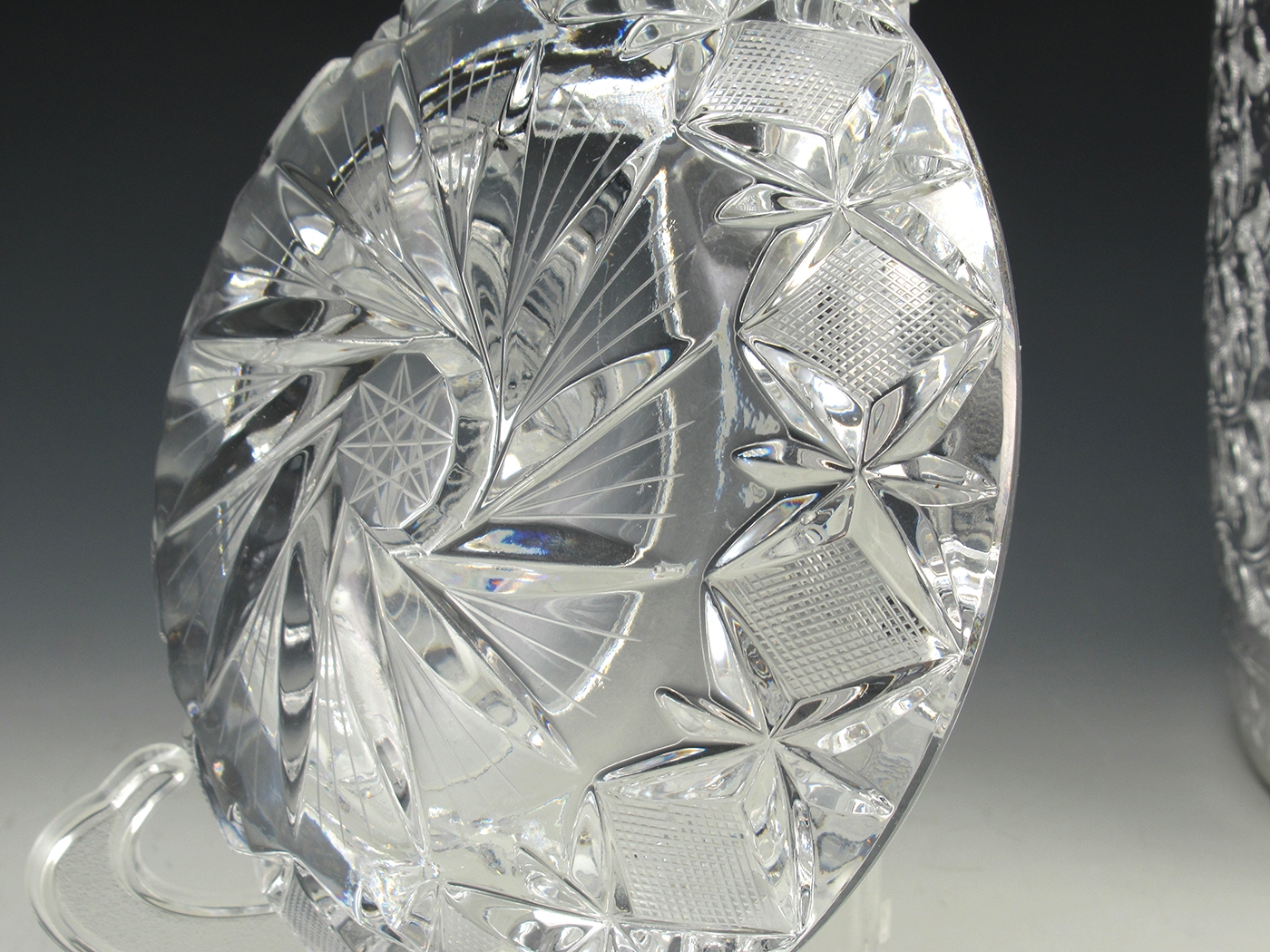 Crystal Ashtray Bohemian Czech High Clarity - Image 3