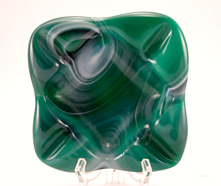 Slag Glass Ashtray in Pearl Jade by Imperial USA