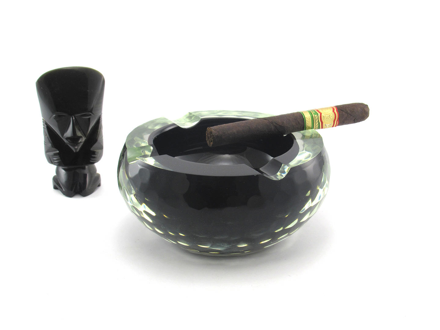 Rare Battuto Cut Glass Art Deco Ashtray from Italy - Image 5