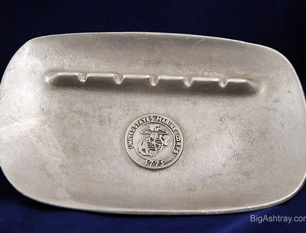 Big Marine Corps Right Wing Pilot Metal Ashtray
