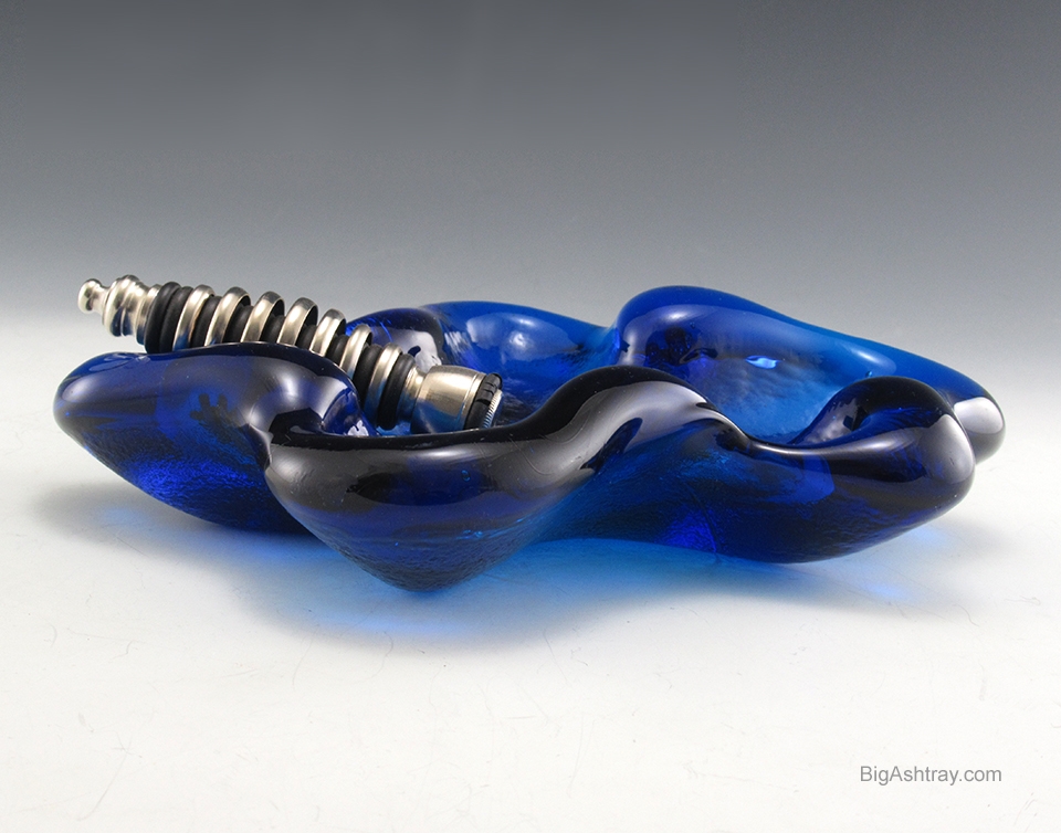 Blenko Art Glass Amoeba Shaped Smoking Accessory - Image 4