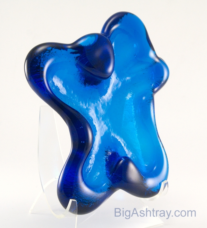 Blenko Art Glass Amoeba Shaped Smoking Accessory - Image 3