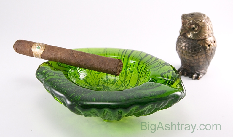 Mid-Century Modern Glass Ashtray by Blenko 1969 - Image 3