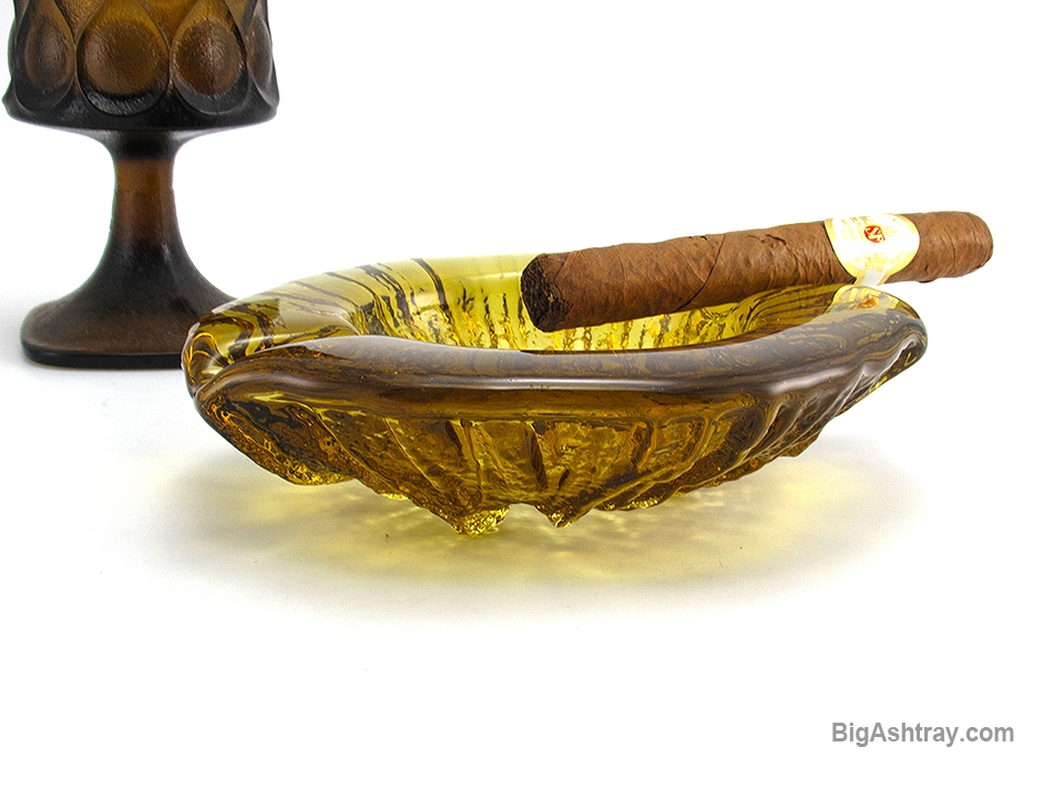 Blenko Glass Cigar Ashtray Mid-Century Modern