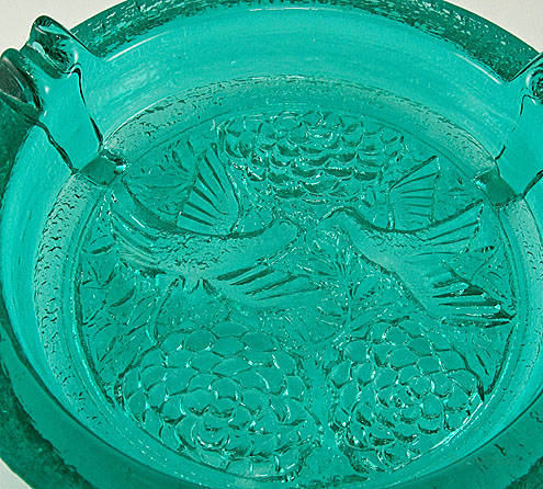 Blenko Glass Oriental Sea Green Huge Ashtray - Image 2