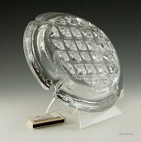 Blenko Glass Waffle Crystal Ashtray - Image 3