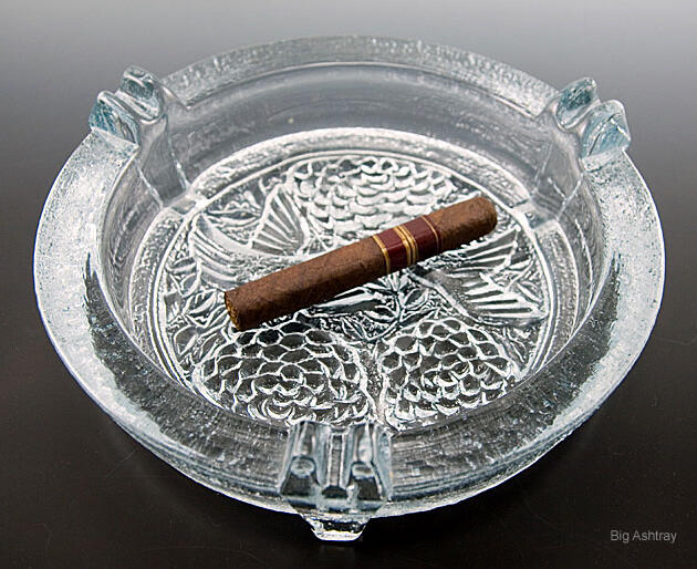 Blenko Oriental Crystal Art Glass Ashtray