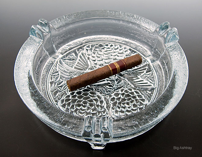 Blenko Oriental Crystal Art Glass Ashtray