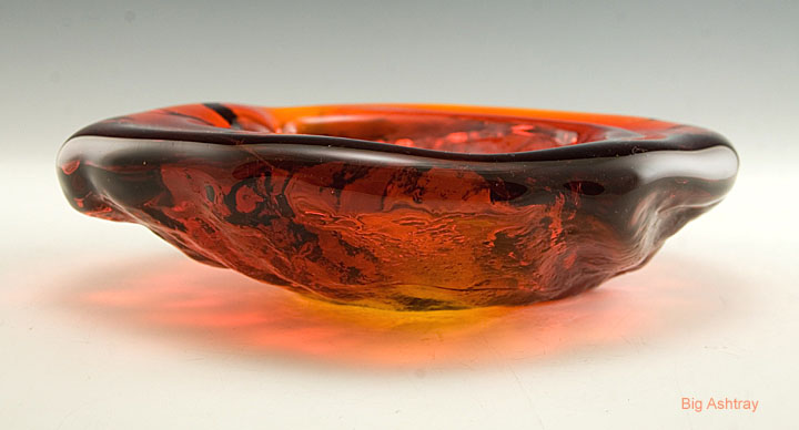 Blenko Fire Lava Glass Ash Bowl - Image 2