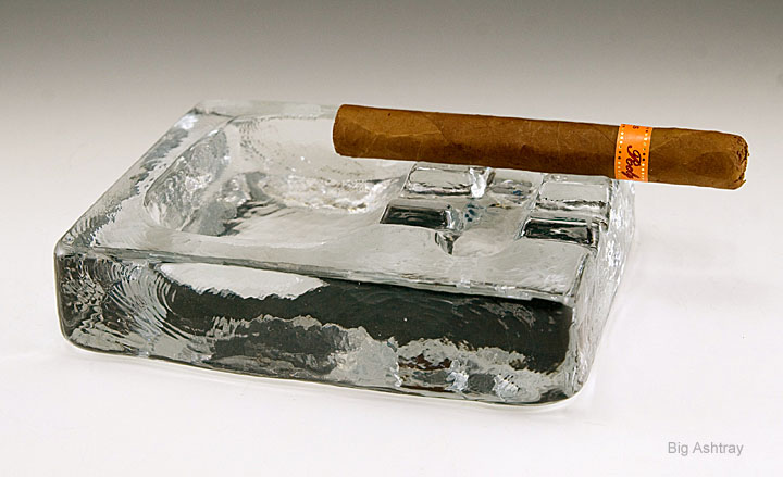 Blenko for Thompson of Tampa Vintage Cigar Ashtray