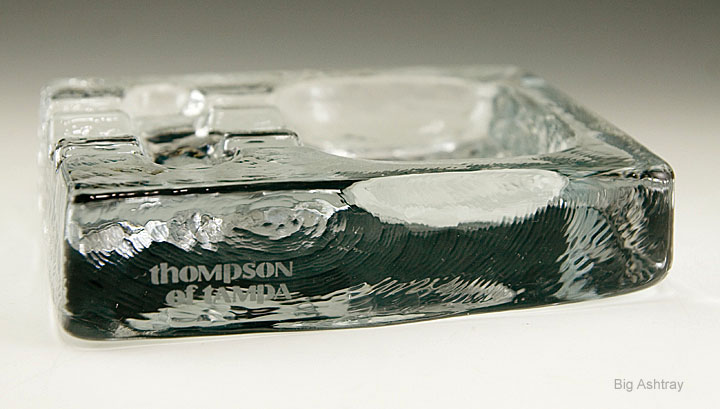 Blenko for Thompson of Tampa Vintage Cigar Ashtray - Image 2