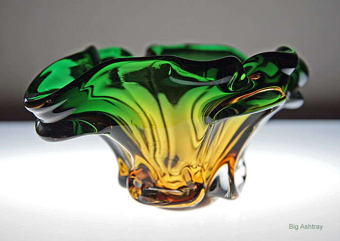 Blown Venetian Glass Deep Ashtray