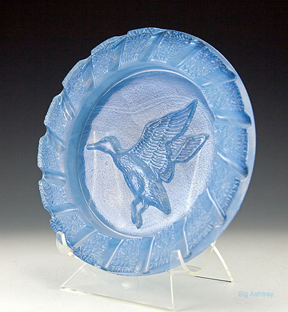 Imperial Blue Opaline Glass Ashtray