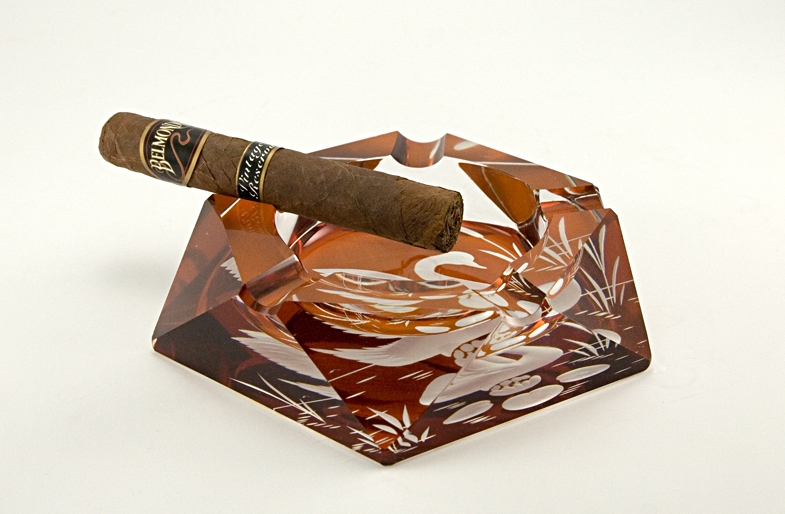 Bohemian Art Deco Cut Crystal Ashtray - Image 2