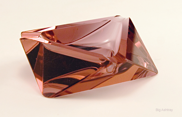 Bohemian Jewel Art Deco Era Pink Crystal Ashtray - Image 2
