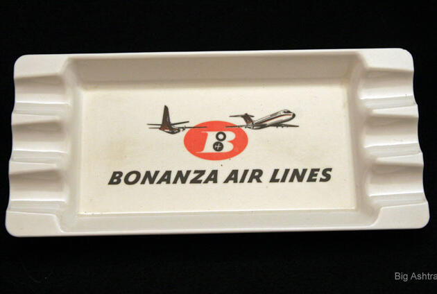 Bonanza Airlines Rat Pack Era Ashtray