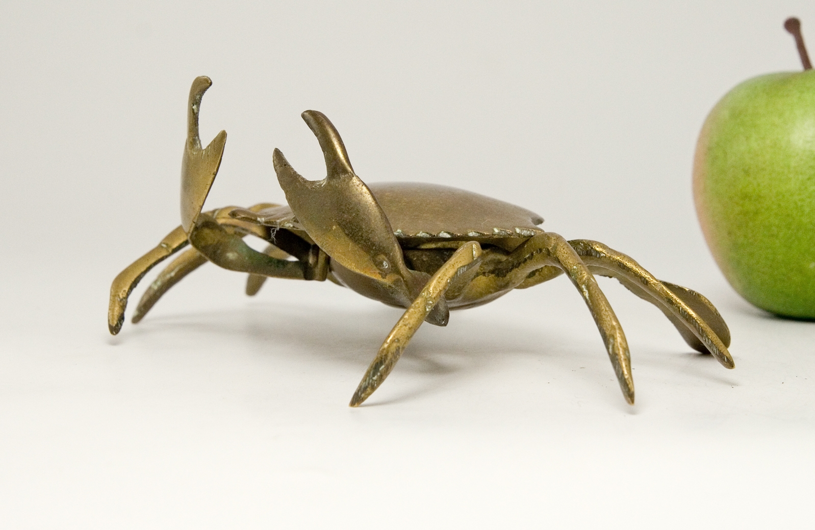 Vintage Brass Crab with Hidden Ashtray