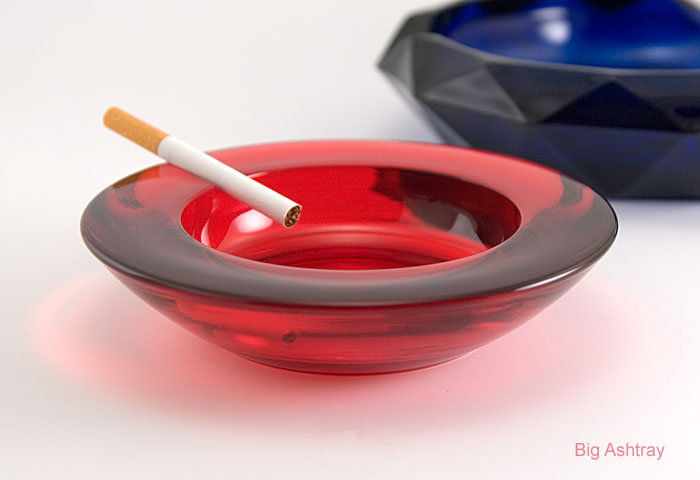 Cherry Lifesaver Red Glass Smoking Ashtray