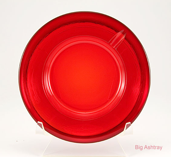 Cherry Lifesaver Red Glass Smoking Ashtray - Image 2