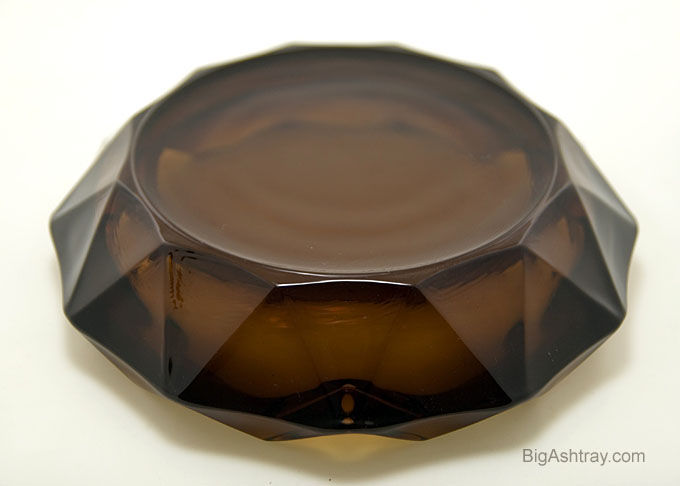 Chestnut Brown Diamond Cut Vintage Cigar Ashtray - Image 3