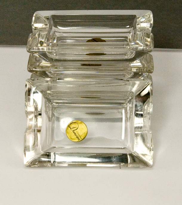 Crystal Ashtray Set of Five by Duncan - Image 3