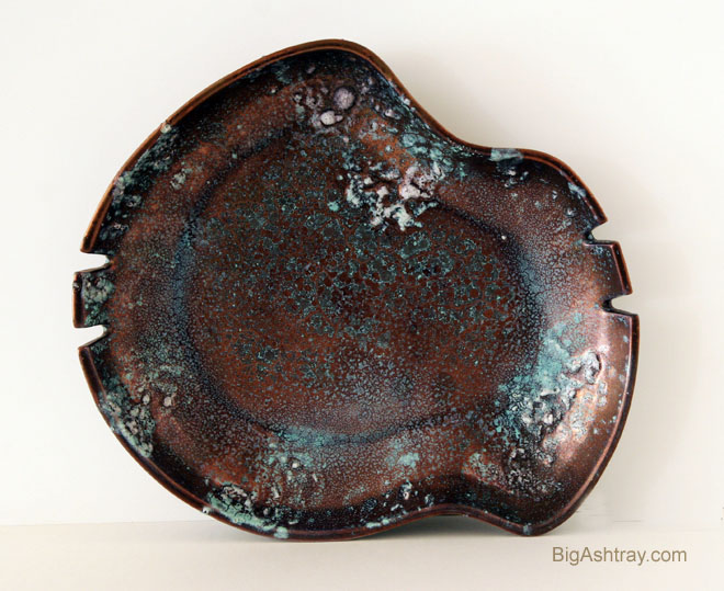 Don Je Eames Era Ceramic Ashtray Distinctive Glaze