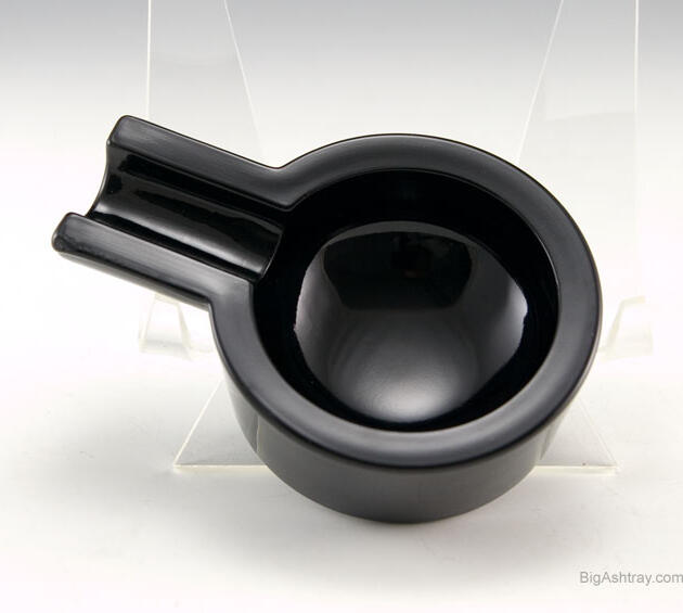 Single Cigar Ash Receiver with Long Wide Cradle Rest