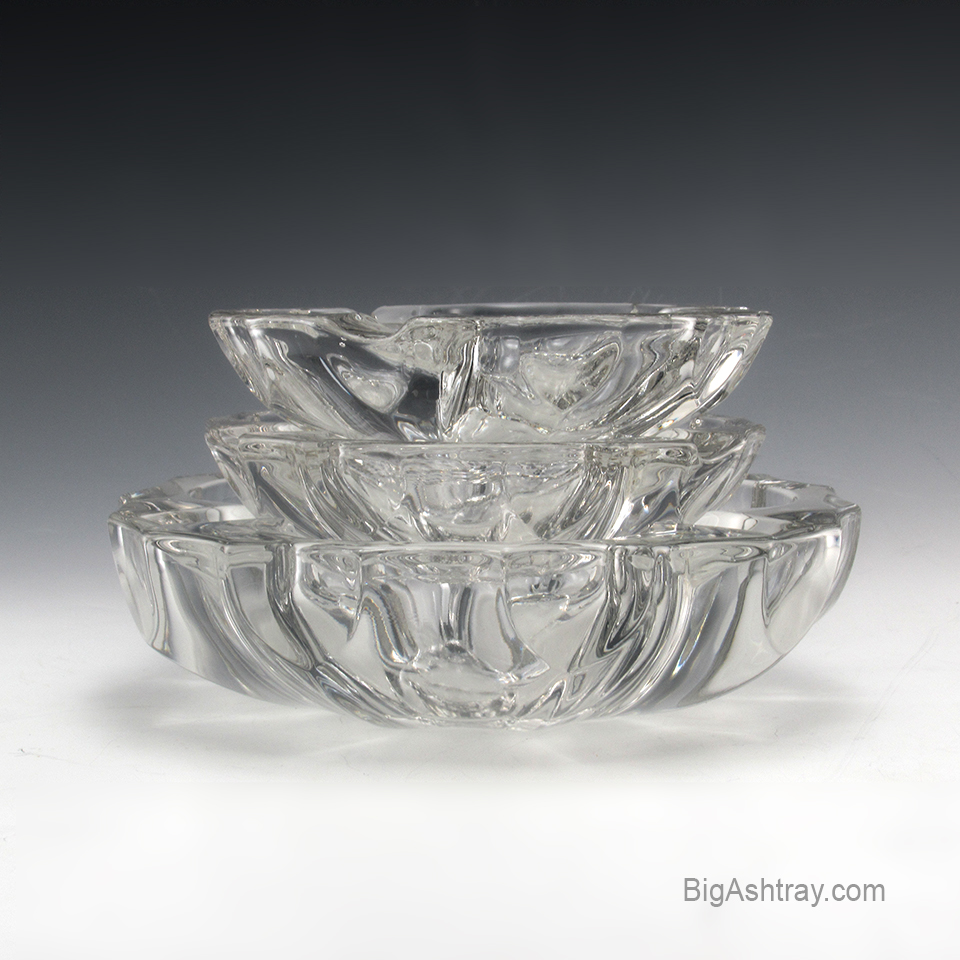 Elegant Crystal Ashtray Set by Tiffin U.S.A. 1950s - Image 3