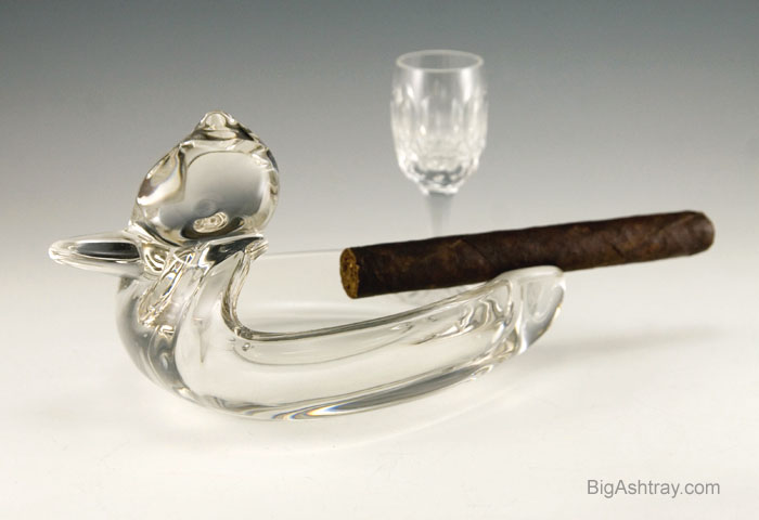 Elegant Depression Glass Cigar Ashtray Duck