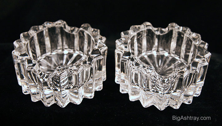 Elegant Heisey Crystal Ridgeleigh Vintage Ashtray Set