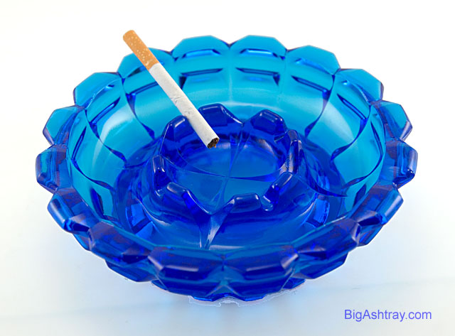 Fenton Art Glass Blue Valencia Multi-Use Ashtray