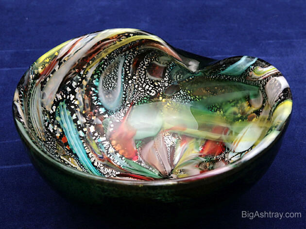 Ferro for Toso Murano Art Glass Clam Shell Ashtray