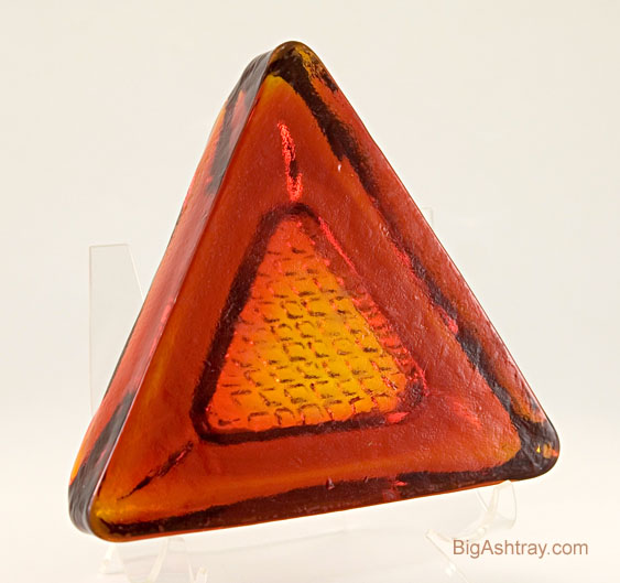 Fire Amber Art Glass Ashtray by Blenko - Image 3