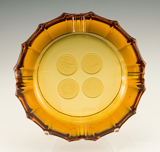 Fostoria Coin Amber Glass Ashtray - Image 2