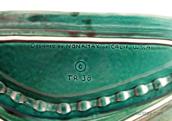 Giant Turquoise Retro Mod Pottery Ashtray - Image 3