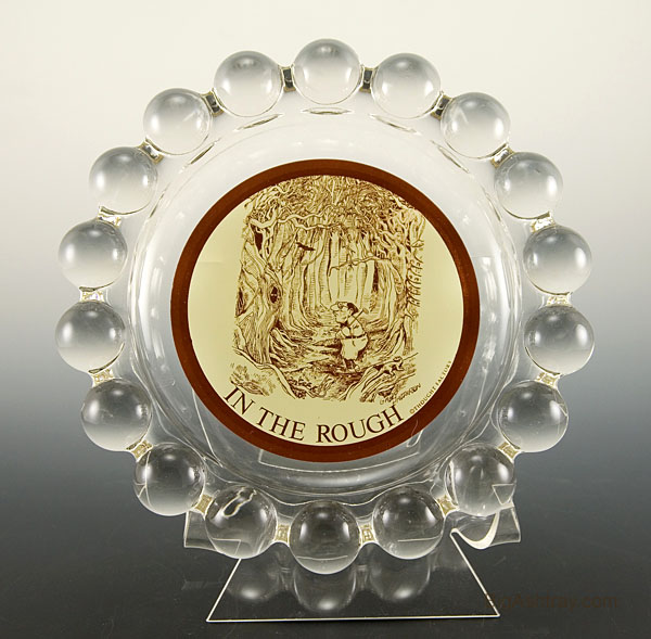 Golfer In The Rough 1970s Ashtray