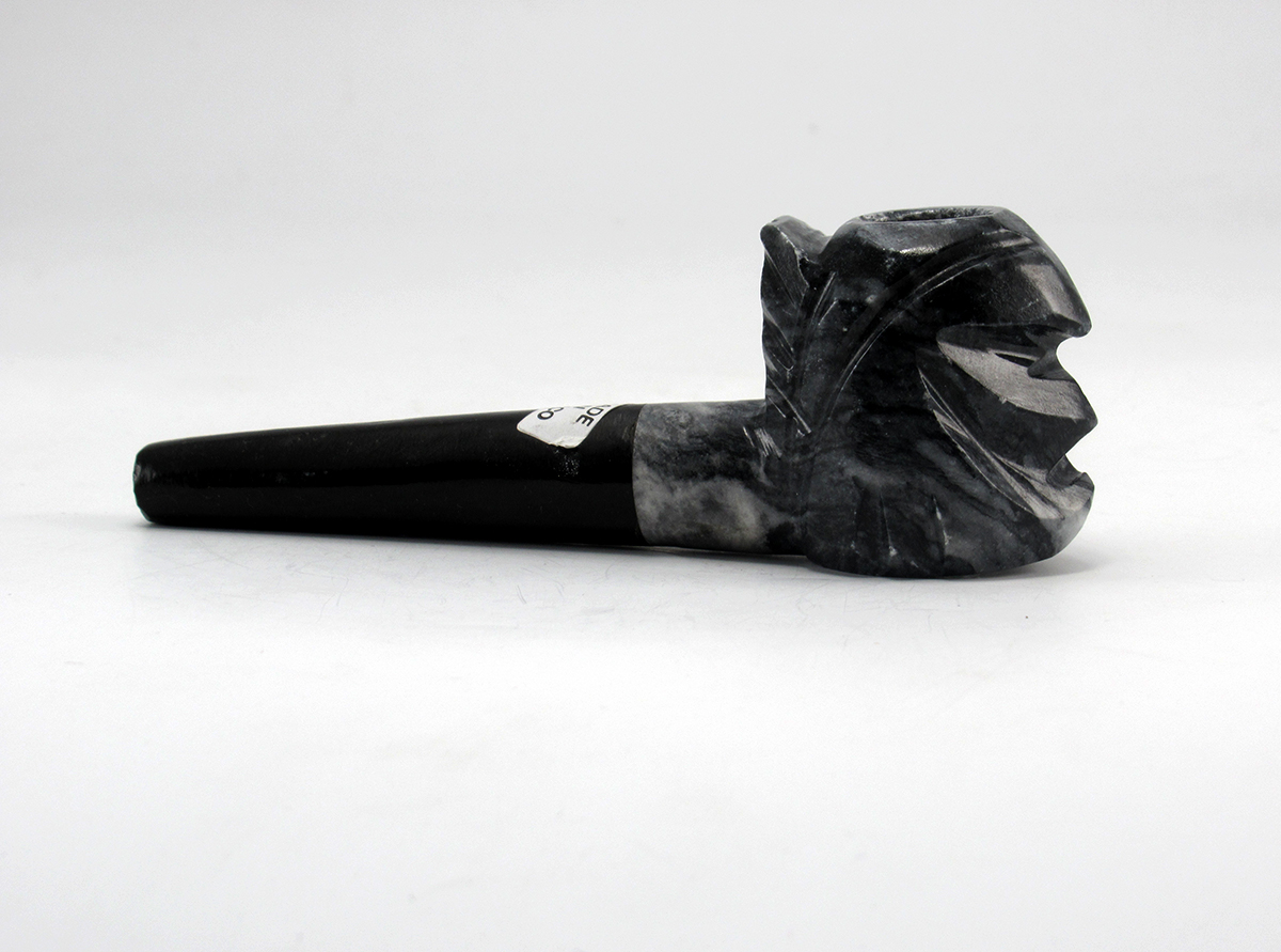 Granite Smoking Pipe Indian Head Hand-Carved in Mexico - Image 2