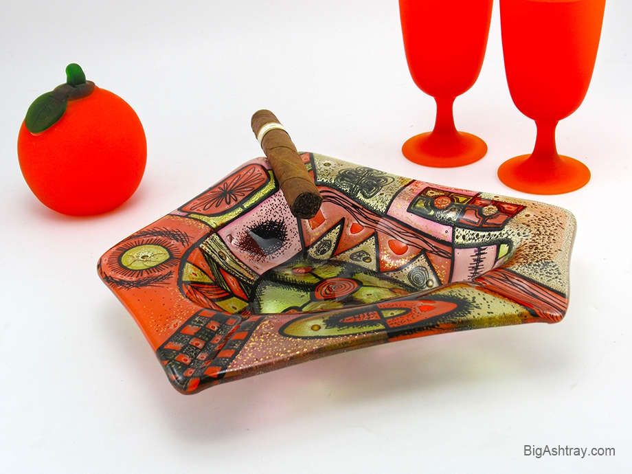 Higgins Ashtray Mid-Century Modern Art Sunset - Image 2