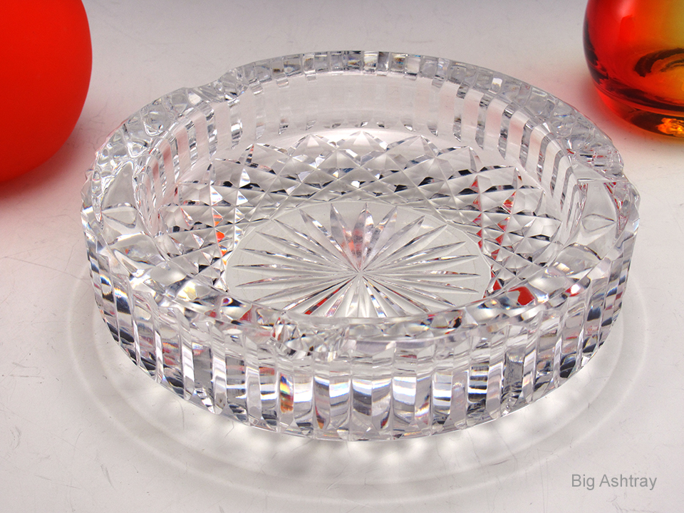 Luxurious High End Cut Crystal Vintage Ashtray