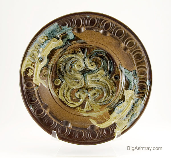 Hippie Era Stoneware Handmade in USA Ashtray