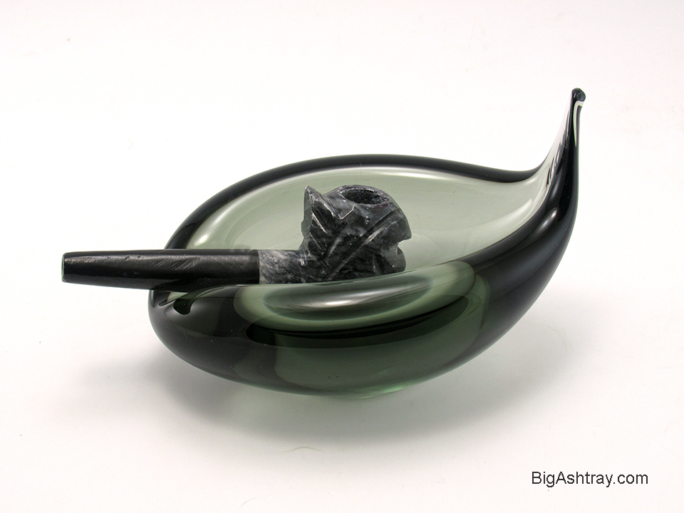 Danish Modern Cigar Ashtray Signed Per Lutken Smoke Green - Image 4